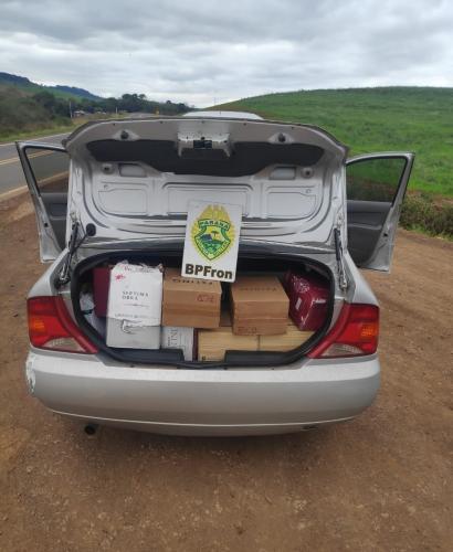 Carro com carga de vinho argentino é apreendido pelo BPFron em Barracão (PR)