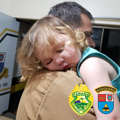 BPRv resgata criança de 1 ano e 6 meses que transitava sozinha na rodovia no Oeste do estado