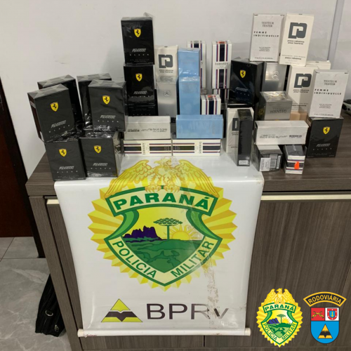Polícia Rodoviária Estadual apreende celulares e perfumes contrabandeados na PR 317
