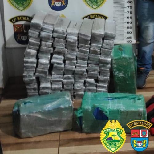 PM intercepta 150 quilos de maconha que chegaria em Assis Chateaubriand (PR)