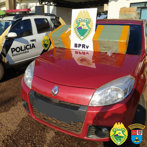 Carro com mais de R$ 25 mil em débitos com carga contrabandeada é apreendido pelo BPRv no Oeste do estado