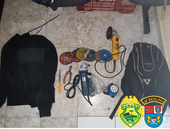 Após denúncia, PM evita furto a posto de combustível e apreende uma arma de fogo nos Campos Gerais