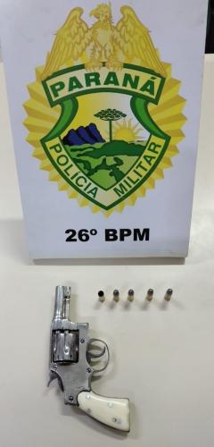 PM prende homem que agrediu a esposa e apreende revólver em Telêmaco Borba, nos Campos Gerais