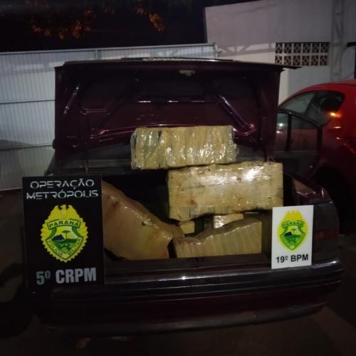 Quase 200 quilos de maconha são apreendidos pela PM durante a Operação Metrópolis no Oeste do estado
