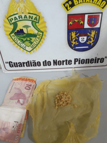 PM prende homem com drogas no Norte Pioneiro do Paraná