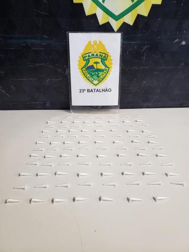 Na Capital do estado, PM prende homem e apreende 95 pinos de cocaína durante patrulhamento de rotina