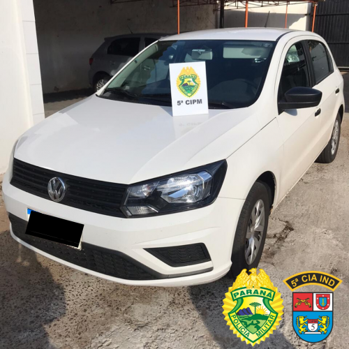 Veículo furtado é recuperado pela PM de Cianorte, no Noroeste do estado