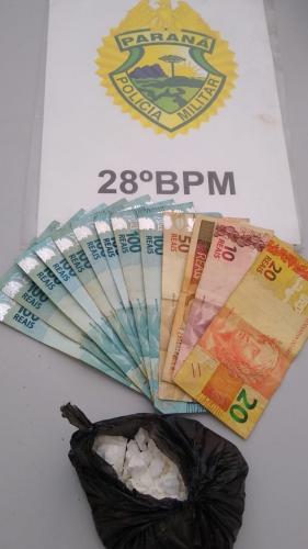 PM prende dois homens e apreende cocaína e dinheiro após denúncia no Sudeste do estado