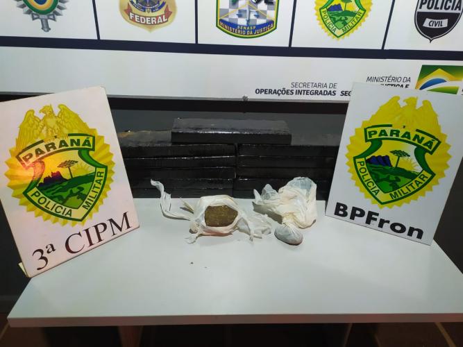 PM apreende mais de 10 quilos de maconha durante Operação Hórus, em Monte Castelo (PR)