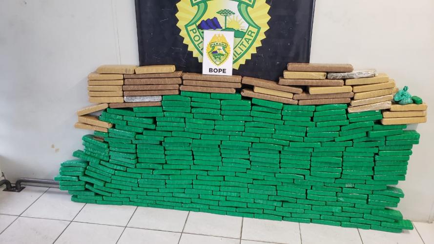 BOPE apreende quase 200 quilos de maconha no Sítio Cercado, em Curitiba