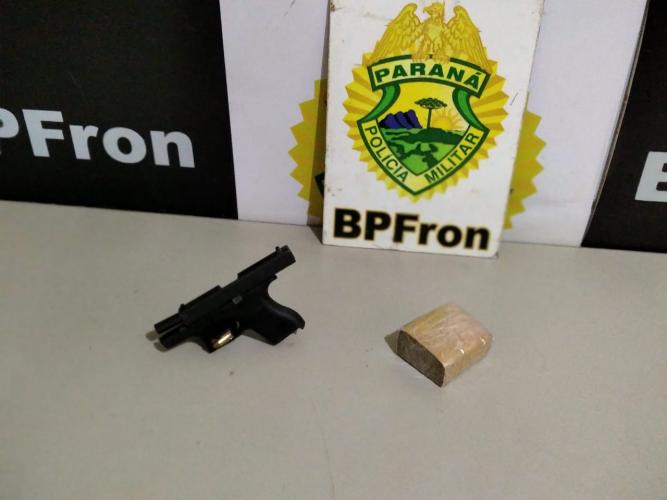 Arma de fogo, munições e maconha são apreendidos pelo BPFron no Oeste do estado
