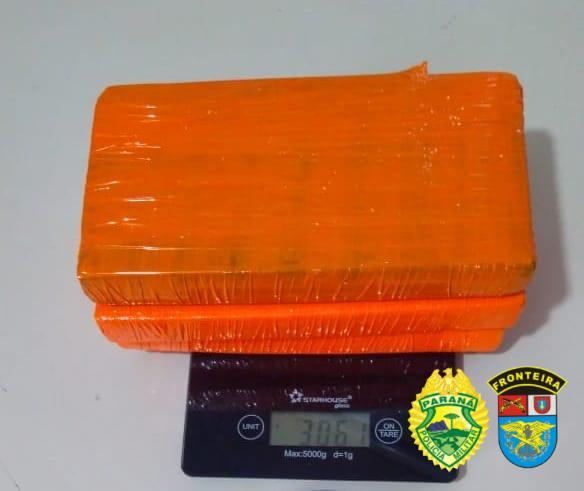 BPFron apreende mais de três quilos de cocaína durante a Operação Hórus no Oeste do estado