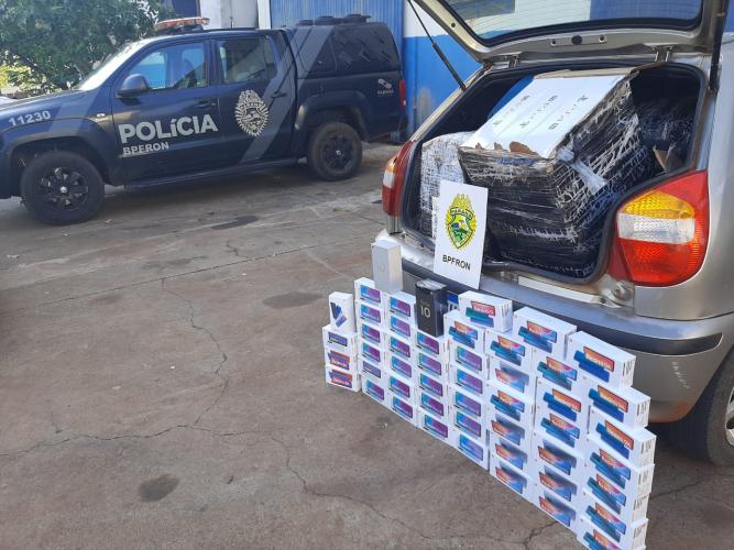 BPFron apreende carro carregado com eletrônicos contrabandeados no Oeste do estado