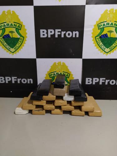 Durante a Operação Hórus, BPFron apreende 16 quilos de maconha no Oeste do estado