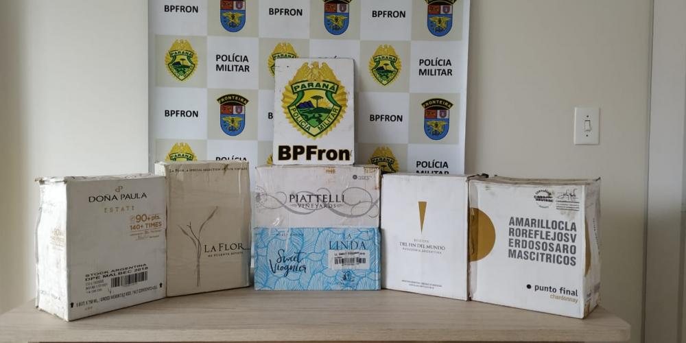 No Sudoeste do estado, BPFron e Exército apreende 36 garrafas de vinhos contrabandeados