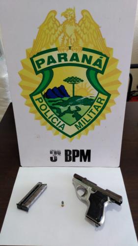 Homem é preso após ser flagrado andando com pistola em Pato Branco, no Sudoeste do estado