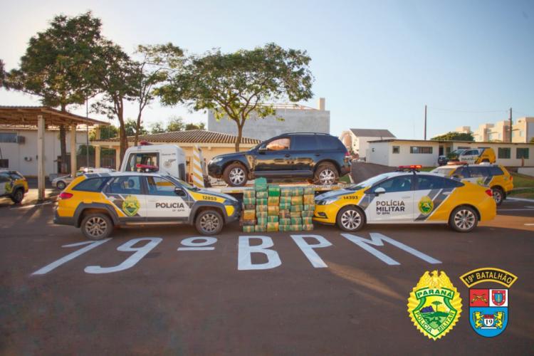 Mais de 700 quilos de maconha são apreendidos pela PM em Toledo (PR)