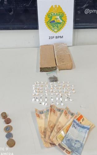 PM prende homem e apreende 57 porções de drogas durante patrulhamento na CIC