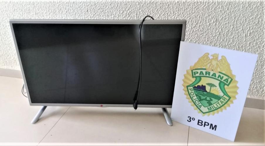 Adolescente que receptou TV furtada é encaminhado pela PM em Mangueirinha (PR)