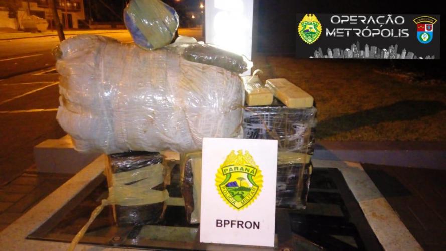 BPFron apreende 66 quilos de maconha durante ação da Operação Metrópolis