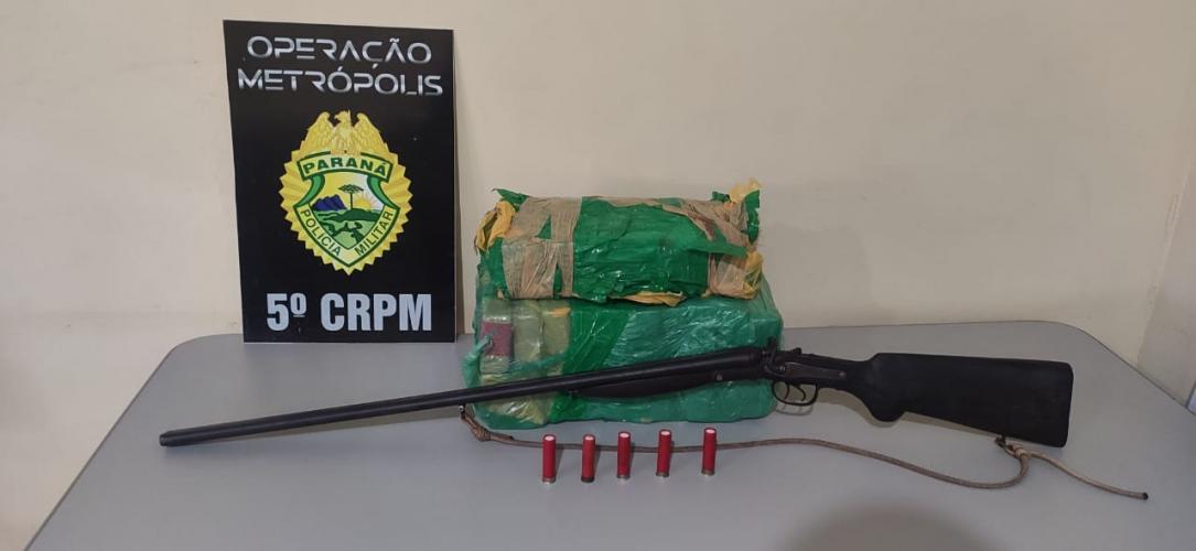 Atuante pela Operação Metrópolis, BOPE apreende sete armas e apreende mais de 40 quilos de maconha no Oeste do estado