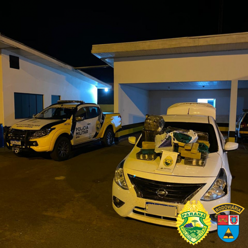 Mais de 95 quilos de maconha e receptores de TV são apreendidos pelo BPRv no Noroeste do estado