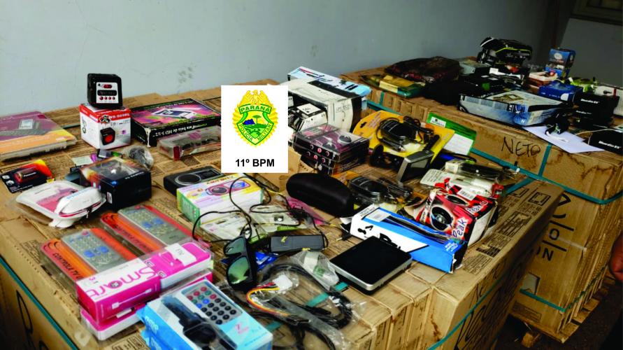 No Noroeste do estado, PM prende homem e recupera diversos objetos furtados