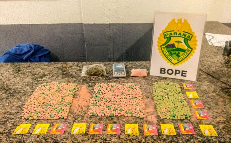 Rapaz que guardava drogas sintéticas em casa e no trabalho é preso pelo BOPE em Curitiba