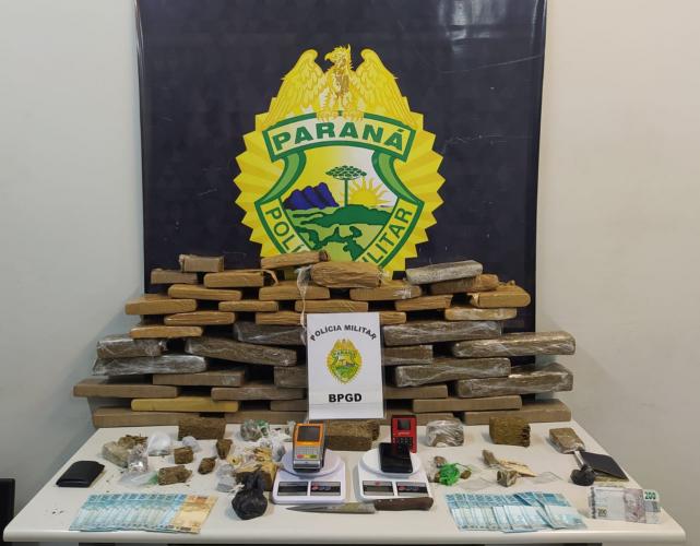 Com base em denúncia, Batalhão de Guarda apreende 35 quilos de maconha pelo projeto Em Frente Brasil