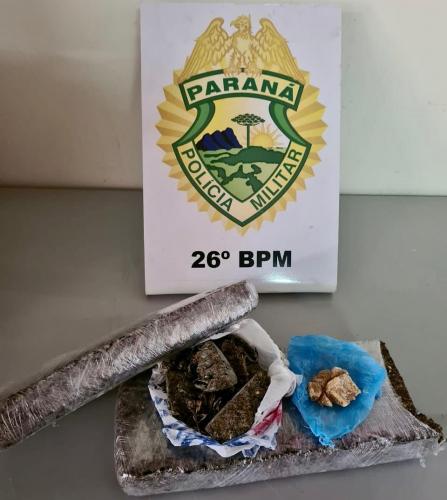 Denúncia auxilia PM a apreender droga abandonada em matagal nos Campos Gerais