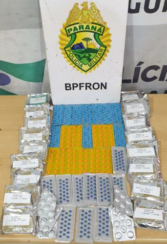 BPFron apreende 36 cartelas e 480 cápsulas de medicamentos contrabandeados no Oeste do estado