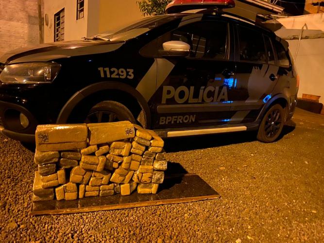 Mais de 45 quilos de maconha são apreendidos pelo BPFron em São Miguel do Iguaçu (PR)