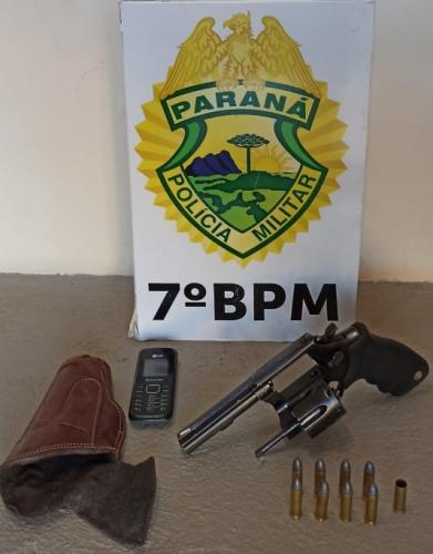 Em Moreira Sales (PR), PM cumpre Mandado Judicial e apreende arma de fogo e munições