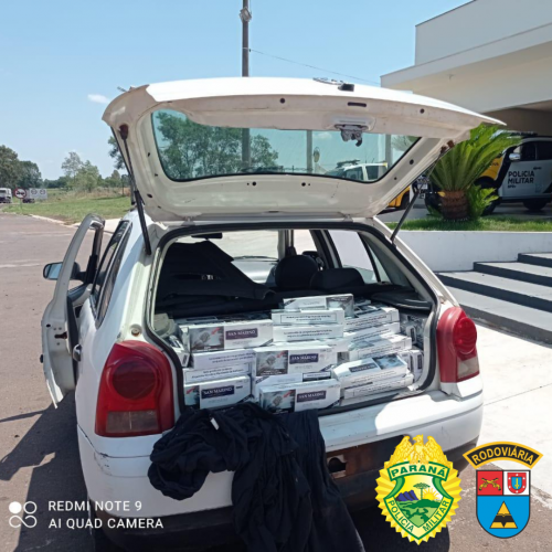 Homem tenta fugir do BPRv com mais de 2 mil maços de cigarros contrabandeados, e acaba preso em Iporã (PR)