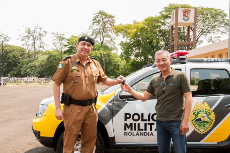 Batalhão da PM de Rolândia recebe nova viatura para reforçar o serviço operacional