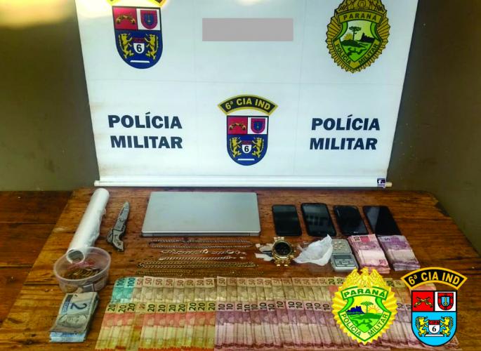 PM de Ivaiporã prende casal envolvido com tráfico de drogas