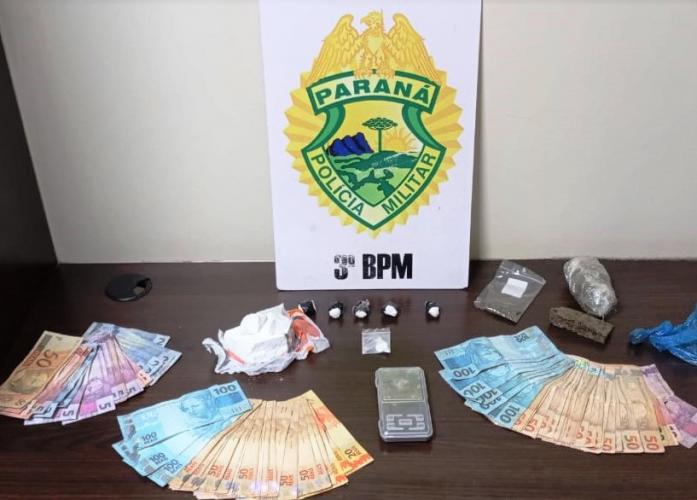 Em Pato Branco (PR), PM encaminha quatro pessoas e apreende 267 gramas de drogas após denúncias