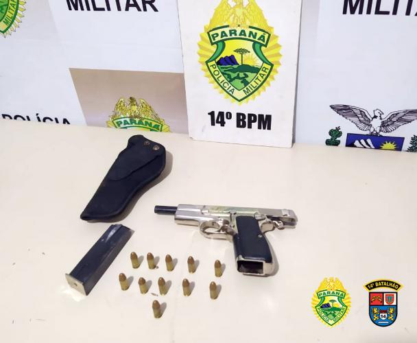 Em Foz do Iguaçu (PR), PM prende homem e apreende pistola durante patrulhamento de rotina