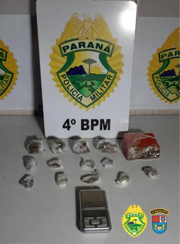 PM prende homem e apreende maconha e balança de precisão em Paiçandu (PR)