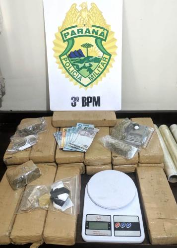 PM prende seis pessoas e apreende mais de 11 quilos de drogas em Pato Branco (PR)