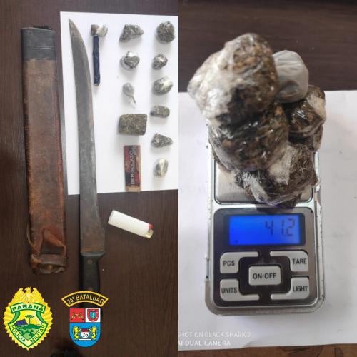 PM prende homem por violência doméstica e apreende porções de maconha em Tibagi (PR)