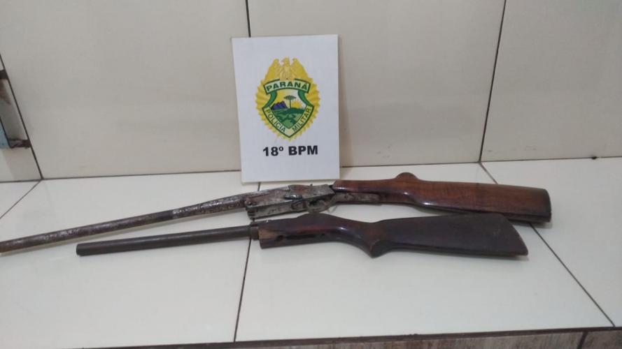 PM apreende duas espingardas e material de pesca predatória no Norte do estado