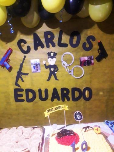 No Sudoeste do estado, policiais militares participam de aniversário de menino que sonha em ser PM