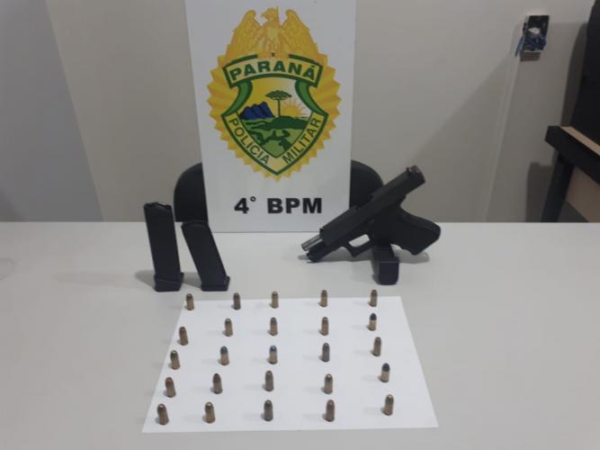 No Noroeste do estado, PM apreende arma de fogo e prende homem após agredir a própria mãe