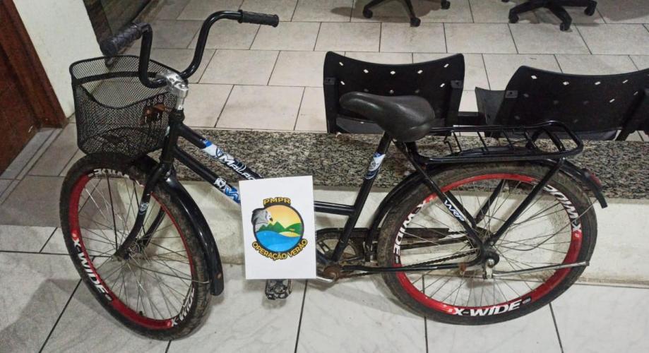 Em Pontal do Paraná (PR), PM recupera bicicleta e encaminha rapaz após denúncia
