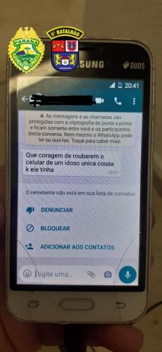 Equipe ROCAM recupera celular roubado e prende suspeitos em Guaratuba