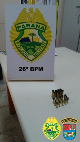 Arma de fogo é apreendida e Mandado de Prisão é cumprido pela PM em Ortigueira, nos Campos Gerais do estado