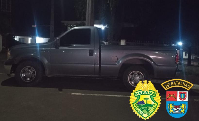 Momentos após crime, PM recupera caminhonete e celulares roubados em Telêmaco Borba (PR)