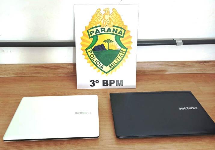 Em situações distintas, PM prende dois homens e recupera dois notebooks furtados no Sudoeste do estado