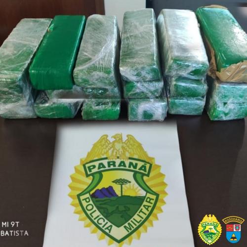 BPRv aborda ônibus que ia para São Paulo e apreende mais de 12 quilos de maconha no Noroeste do estado